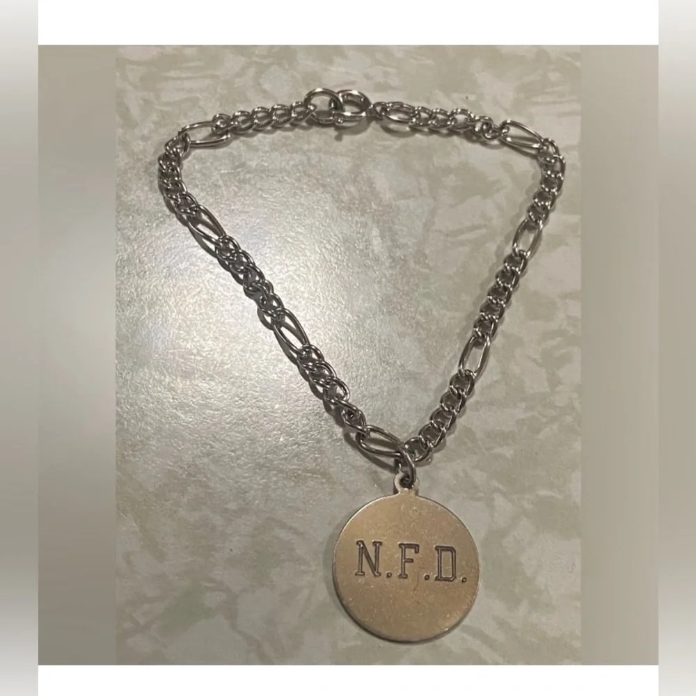 Vintage Silver Tone Personalized Charm Bracelet #7992 💎